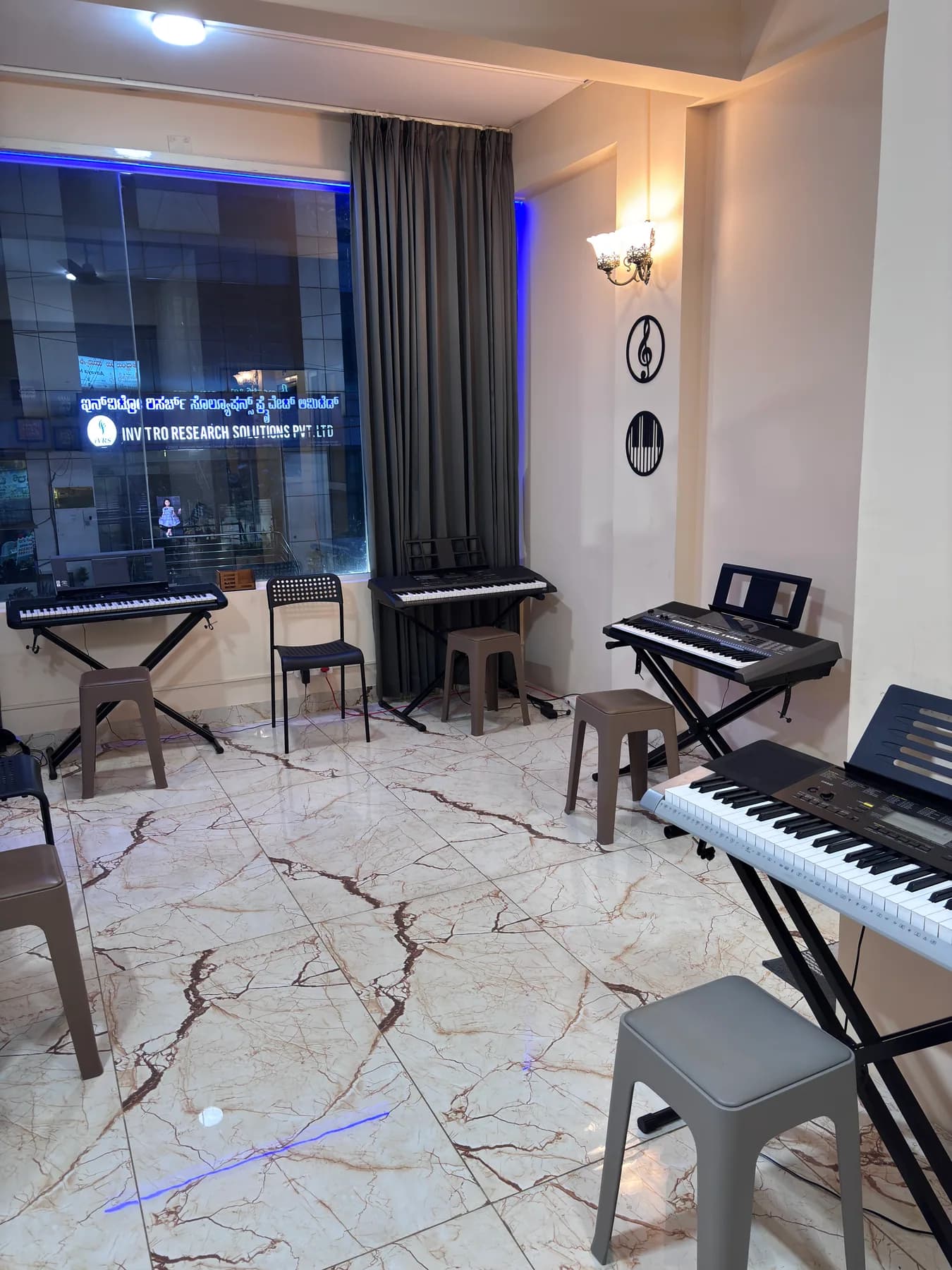 Quiet soundproof room inside the academy